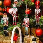 Elegant 12-Piece Hand-Painted Wooden Nutcracker Soldier Set – Classic Christmas Decoration for Holiday Decor 4