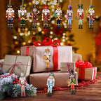 Elegant 12-Piece Hand-Painted Wooden Nutcracker Soldier Set – Classic Christmas Decoration for Holiday Decor 5