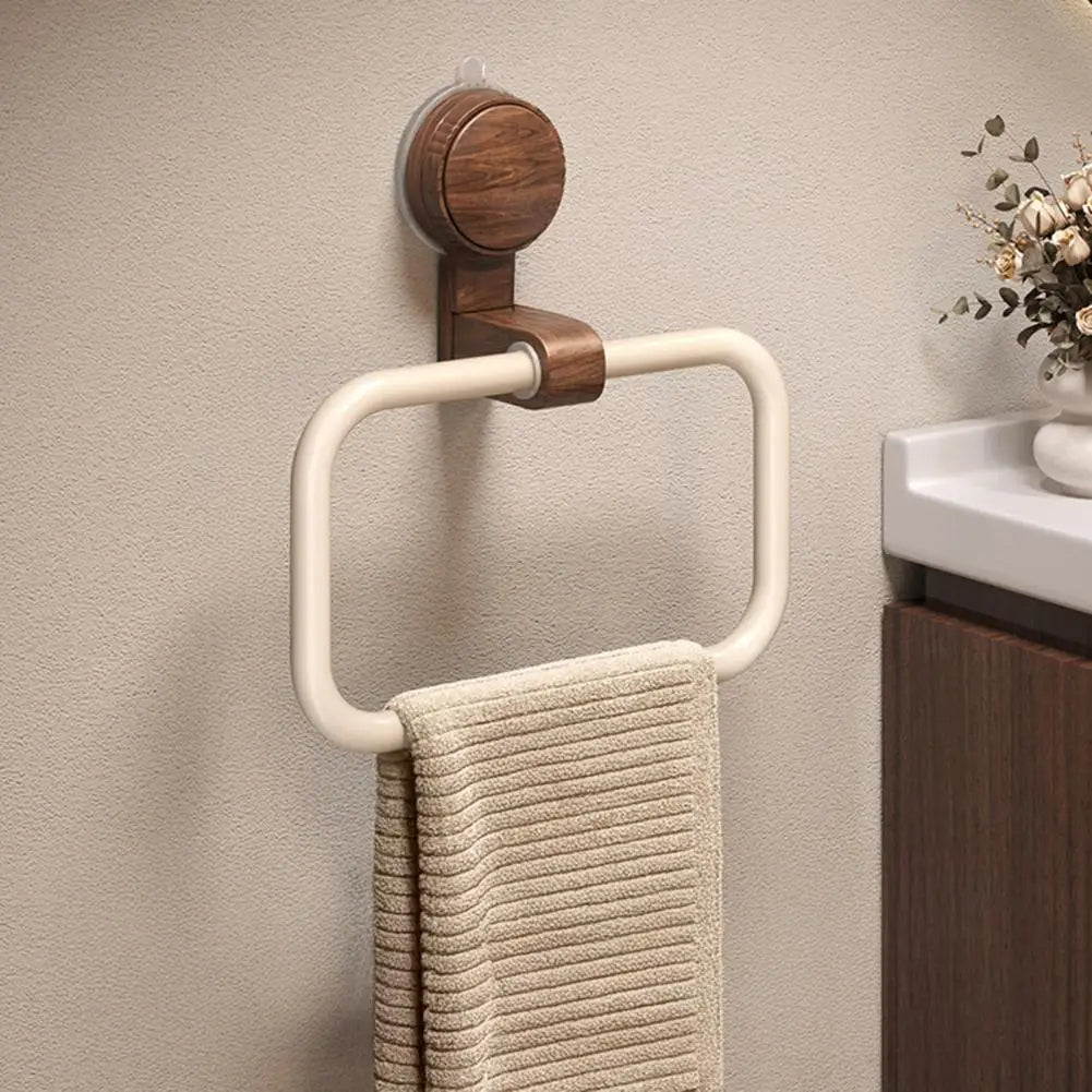 Elegant Towel Holder - Stylish Design with Walnut Accents 6