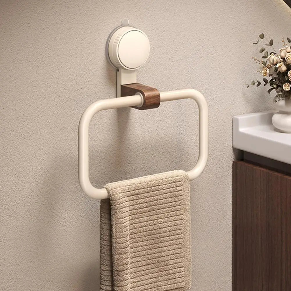 Elegant Towel Holder - Stylish Design with Walnut Accents 8