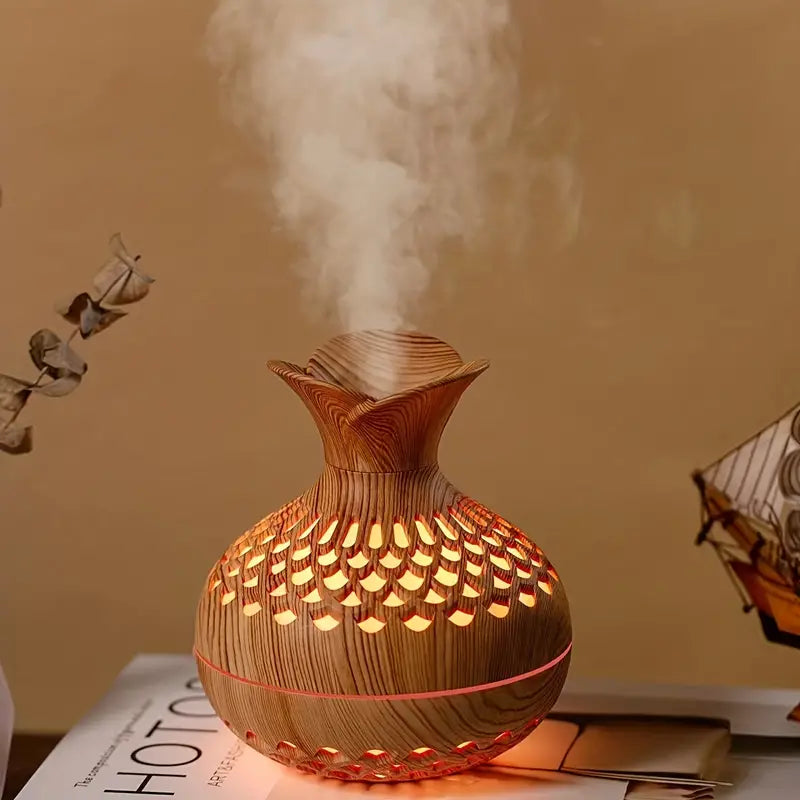 Elegant Ultrasonic Aroma Diffuser with 300ml Reservoir and LED Night Light – Electric Diffuser for Essential Oils and Aromatherapy 4