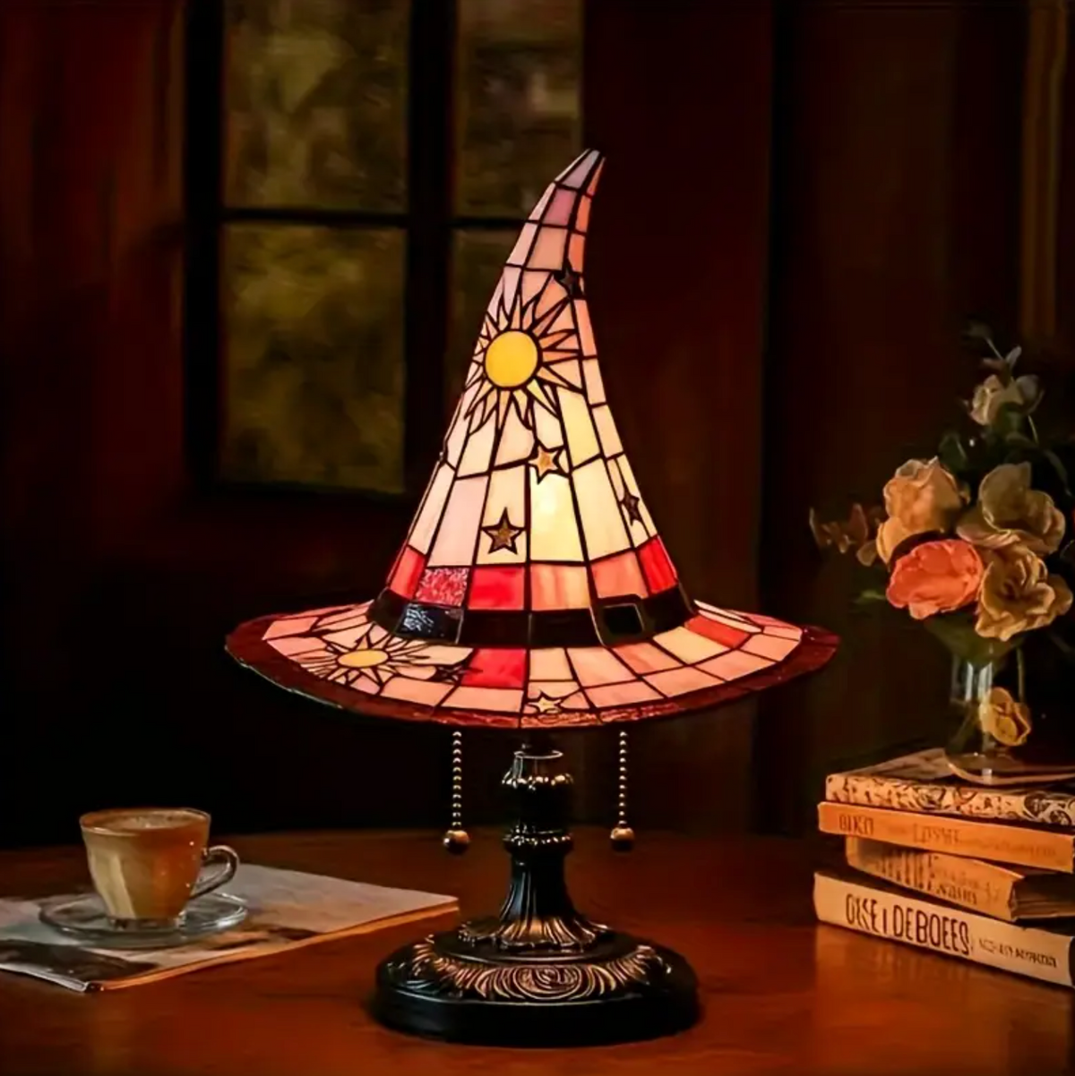 Enchanted Glow Lamp - Handcrafted Stained Glass Accent Light 3