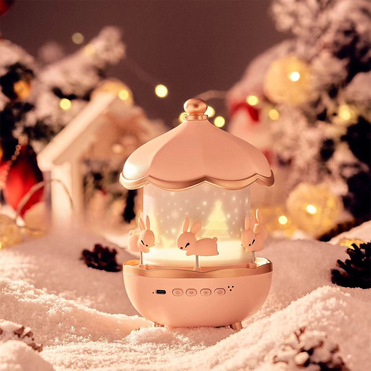 Enchanted Star Projector Night Light with 12 Image Templates, Adjustable Brightness, 360° Rotation, and Built-in Music Function 6