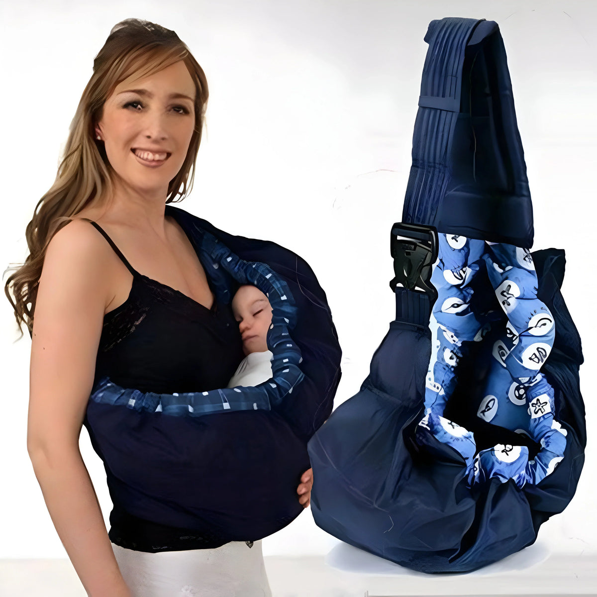 Ergonomic Baby Carrier - Comfortable Cotton Straps for Secure Baby Holding 2
