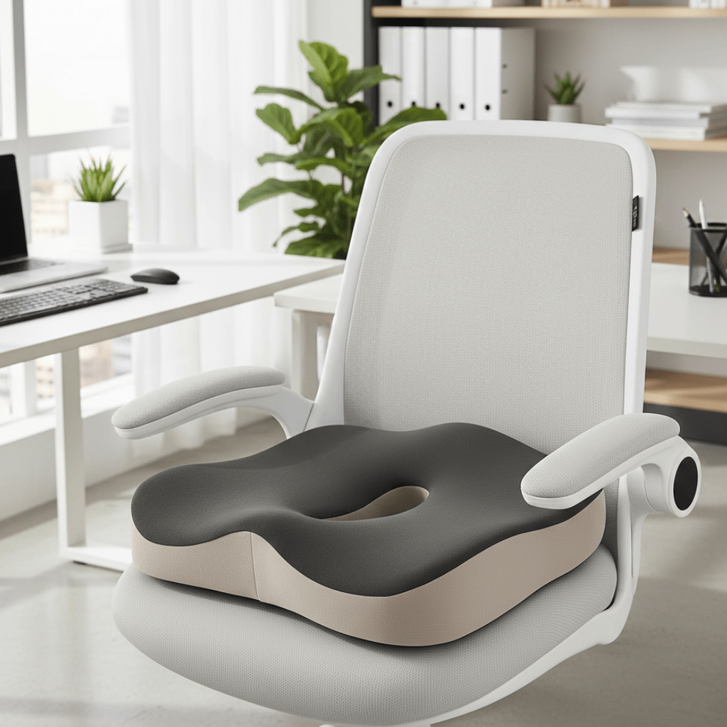 Ergonomic Memory Foam Seat Cushion - Lower Back Support & Non-Slip Design 0