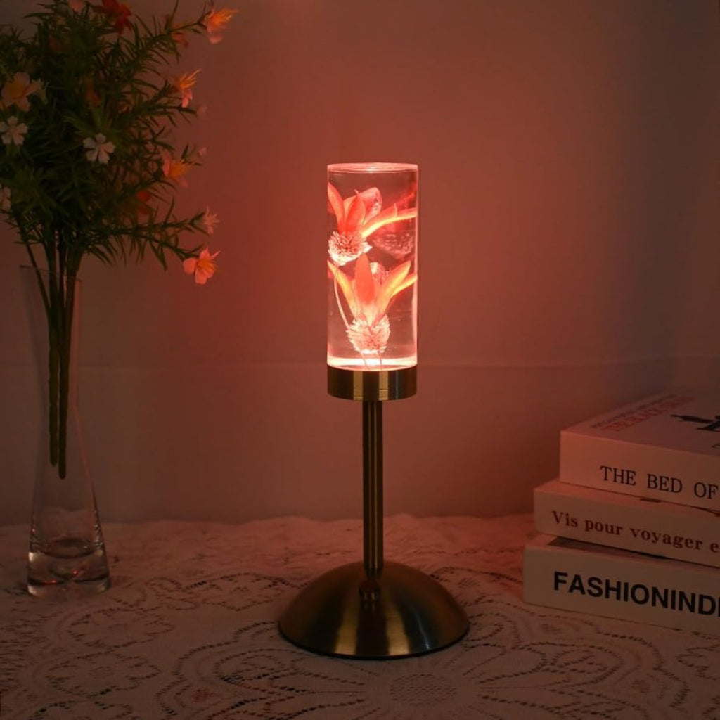 Eternal Blossom Table Lamp - Cordless, Rechargeable Floral Design 2