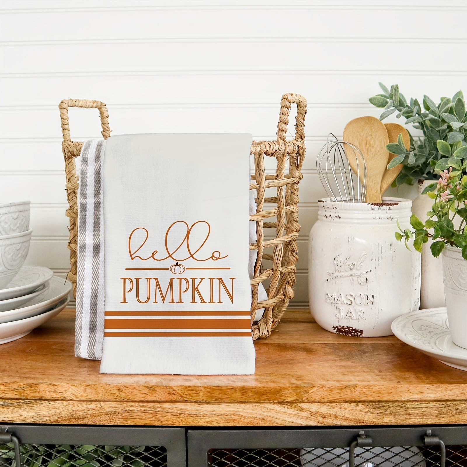Fall Pumpkin Kitchen Towels - Soft & Absorbent 4-Pack for Seasonal Decor 5