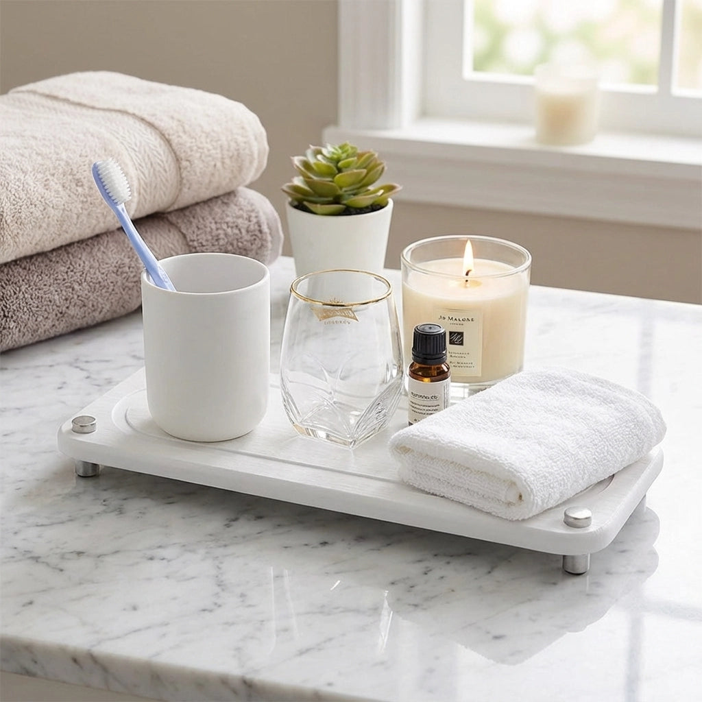 Fast-Drying Diatomite Sink Tray with Steel Legs – 28 x 11cm for Kitchen and Bathroom Organization 2