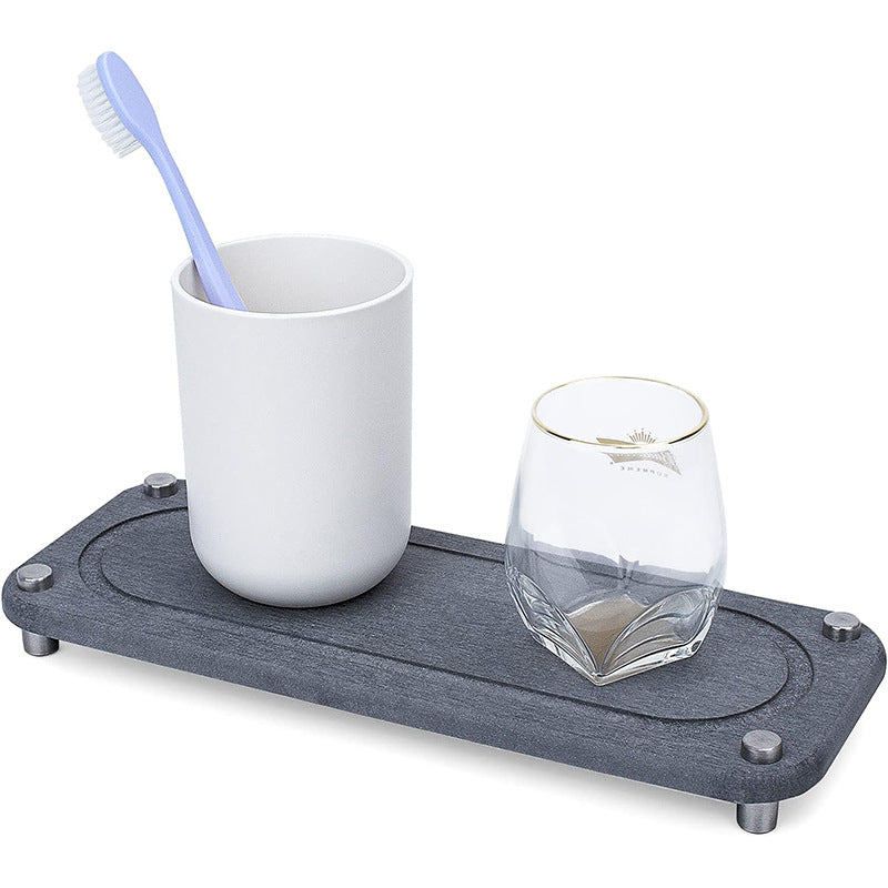 Fast-Drying Diatomite Sink Tray with Steel Legs – 28 x 11cm for Kitchen and Bathroom Organization 8