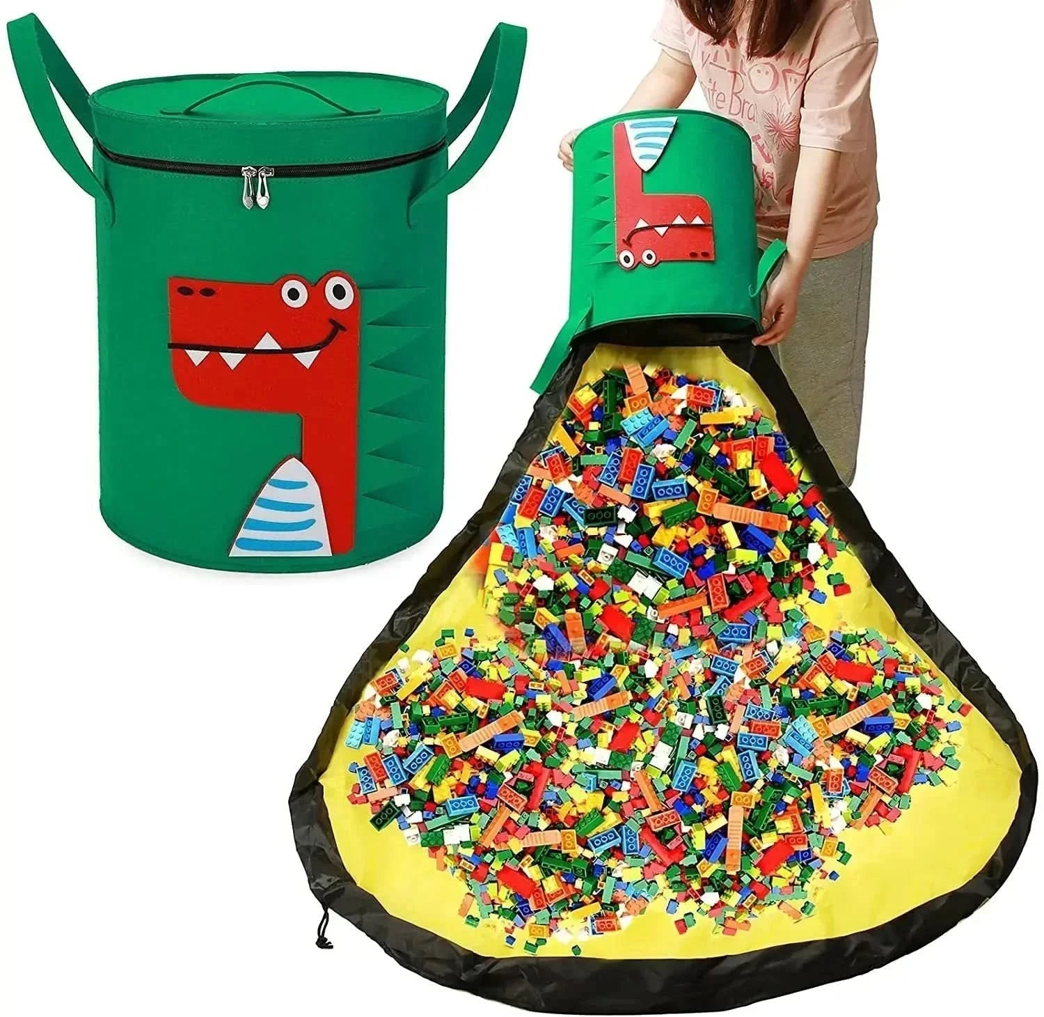 Felt Toy Storage Bag - Durable Organizer for Kids' Stuffed Animals & Toys 6