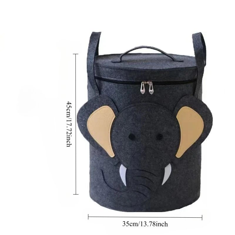 Felt Toy Storage Bag - Durable Organizer for Kids' Stuffed Animals & Toys 7