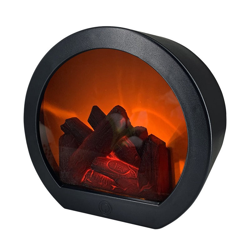 Fireplace Simulation Night Light - Realistic LED Flame Effect, Portable 5