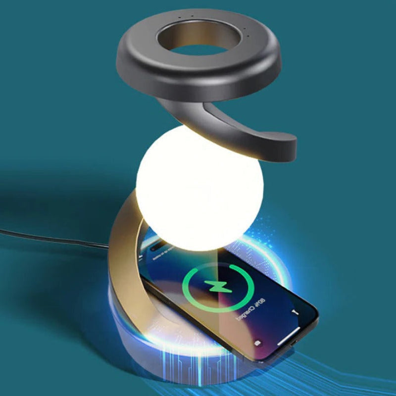 Floating Moon Lamp - Gesture Control & Wireless Charging Station 2