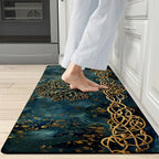 Floor Mat Polyester Rubber Backing Tree of Life Pattern Multiple Sizes 2