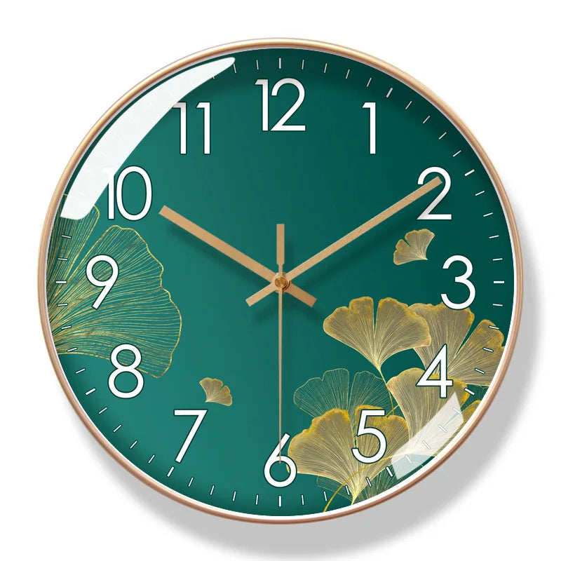 Floral Wall Clock - Elegant Silent Quartz Kitchen Clock Decor 3