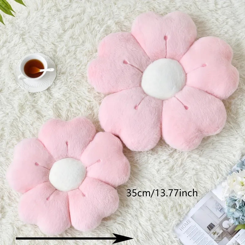 Flower Plush Throw Pillow - Cozy Decorative Couch Accent for Home 4
