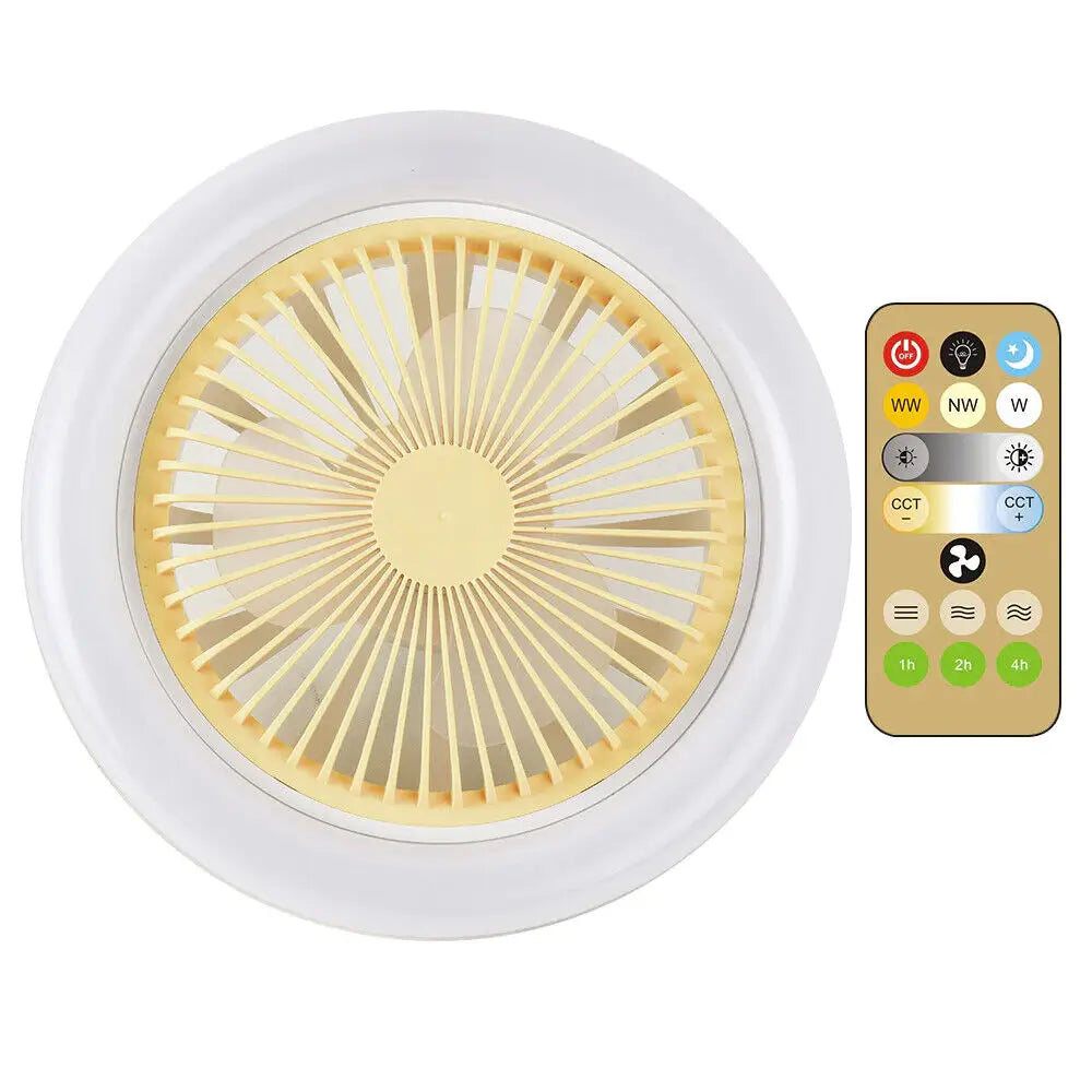 Flush Mount Ceiling Fan Light - Smart Cooling & Dimmable LED Brightness 5