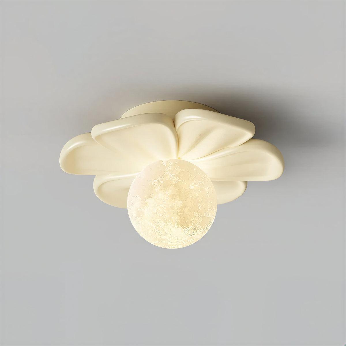 Flush Mount Ceiling Light - Ambient Flower Design with Globe Shade 2