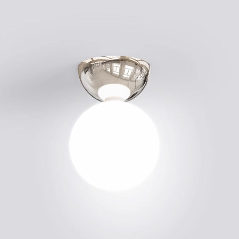 Flush Mount Ceiling Light - Elegant Metal & Glass Design 5