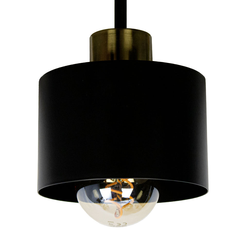 Flush Mount Ceiling Light - Modern Black Gold Design with 3 E27 Points 7