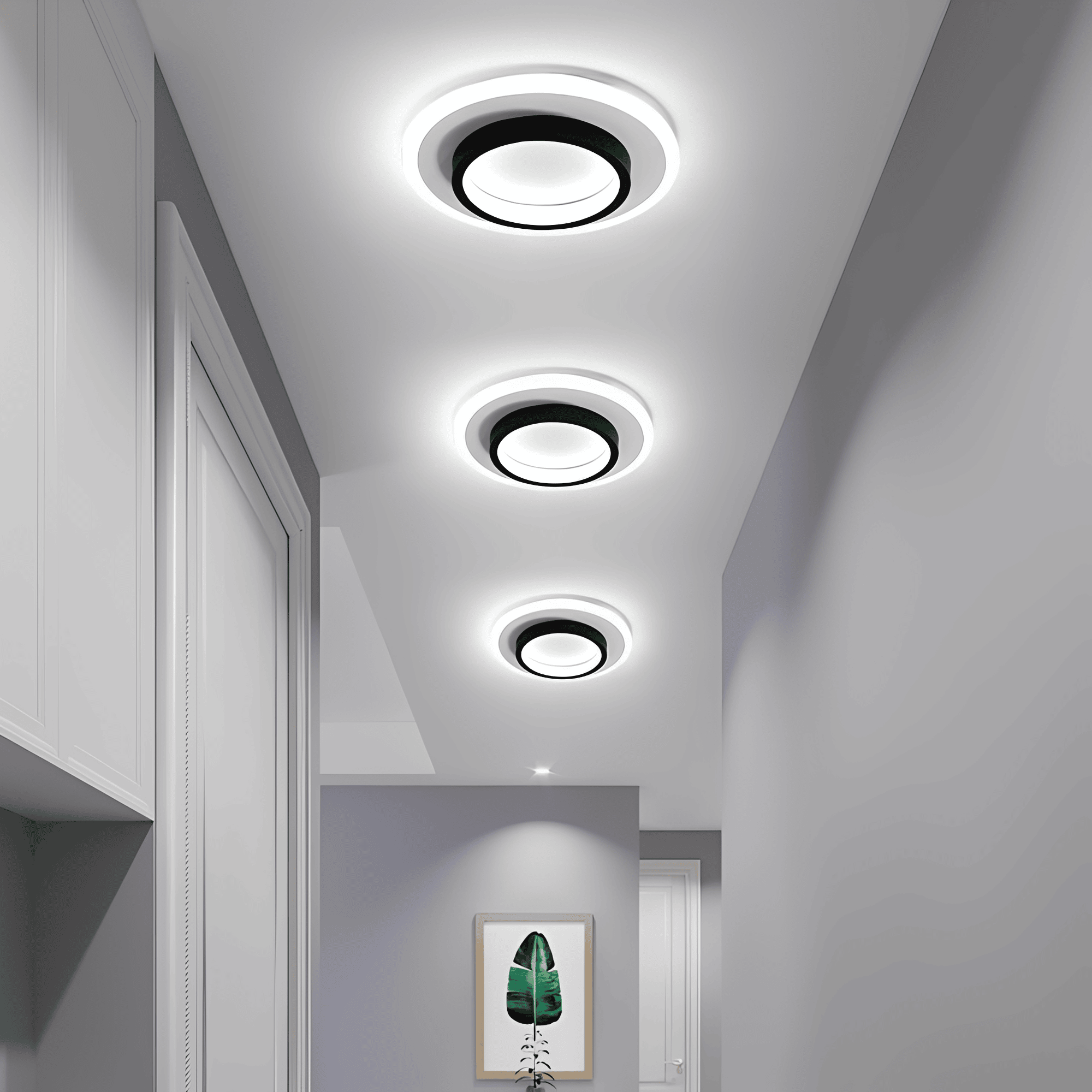 Flush Mount Ceiling Light - Ultra-Slim LED Design for Modern Interiors 0