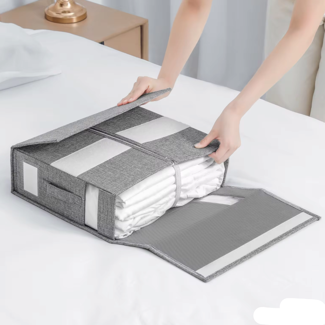 Foldable Bedding Organizer - Maximize Closet Space & Reduce Clutter 1