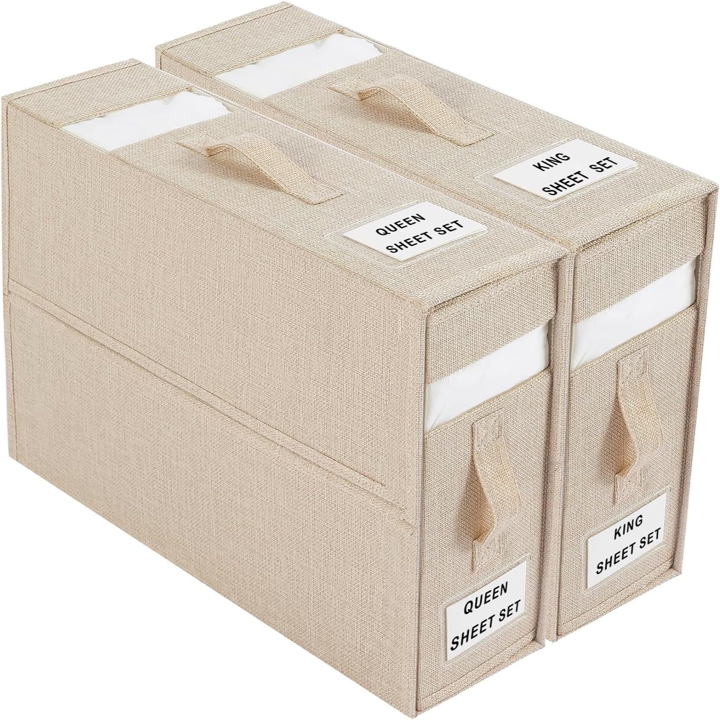 Foldable Linen Storage Box for Bedding Organization 01