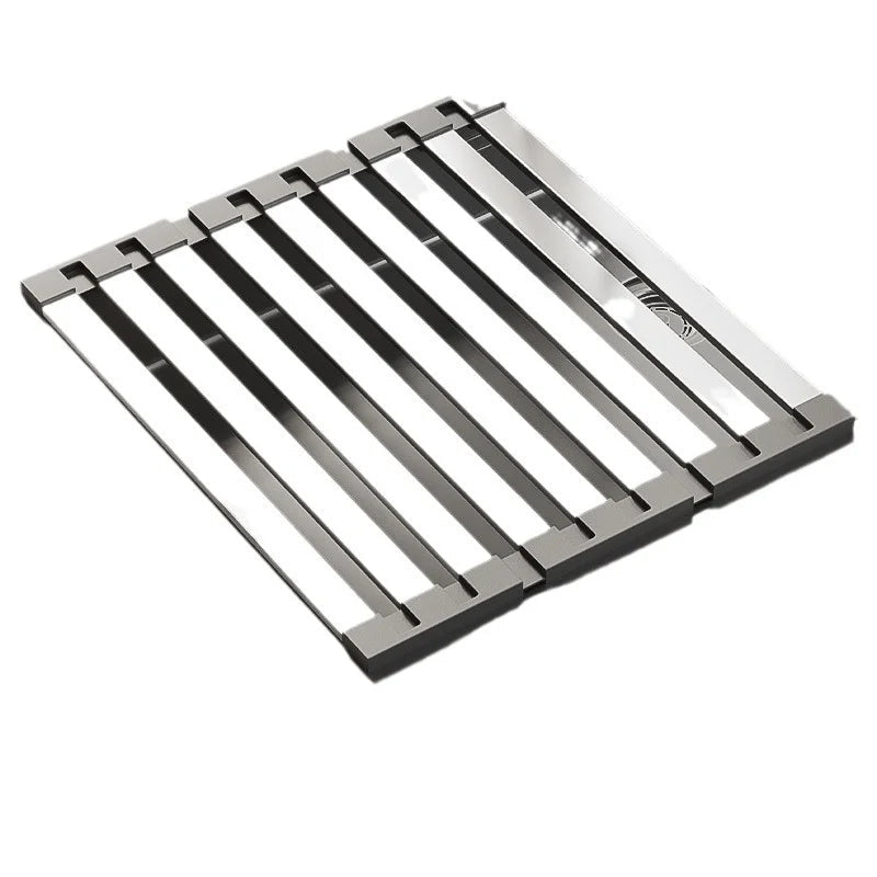 Foldable Stainless Steel Dish Drying Rack - Space-Saving & Durable Design 5