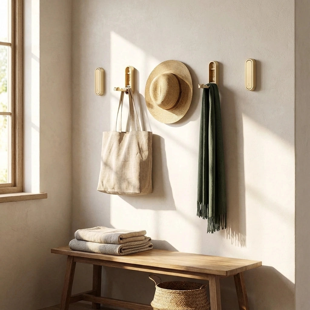 Foldable Wall Coat Hook - Space-Saving Zinc Alloy Design 2