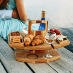 Folding Picnic Table - Portable Outdoor Dining with Glass Holders 2