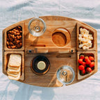 Folding Picnic Table - Portable Outdoor Dining with Glass Holders 4