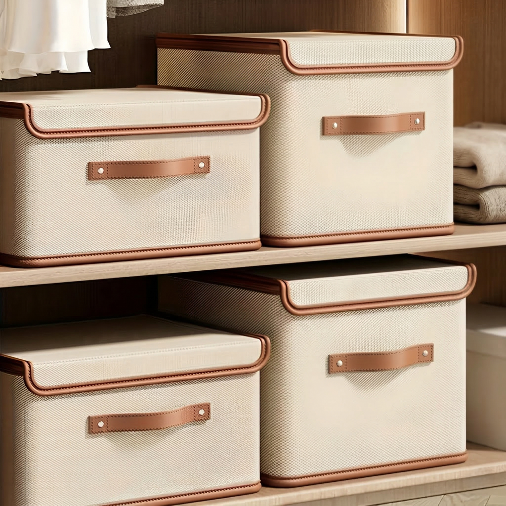 Folding Storage Box with Lid - Space-Saving Storage Containers for Home 6