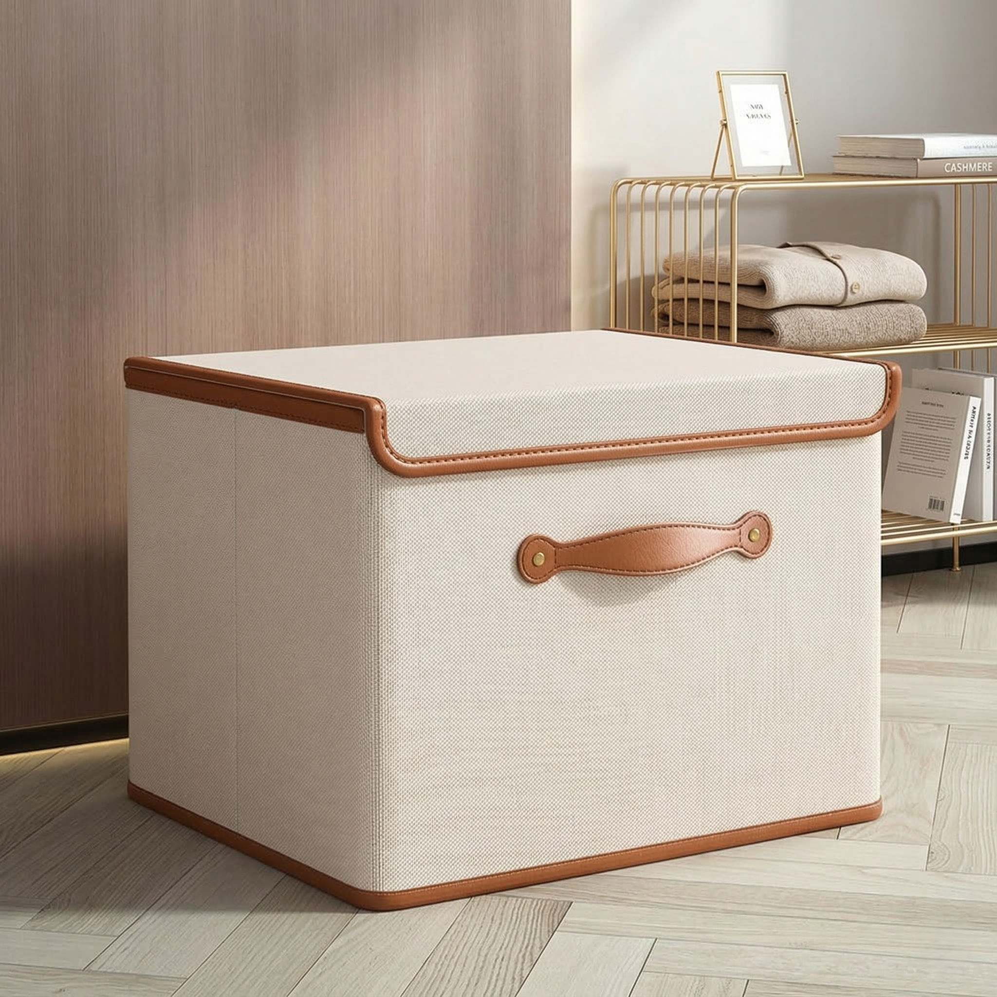 Folding Storage Box with Lid - Space-Saving Storage Containers for Home 7