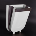 Folding Wall-Mount Kitchen Trash Can - Space-Saving 9L Capacity 1