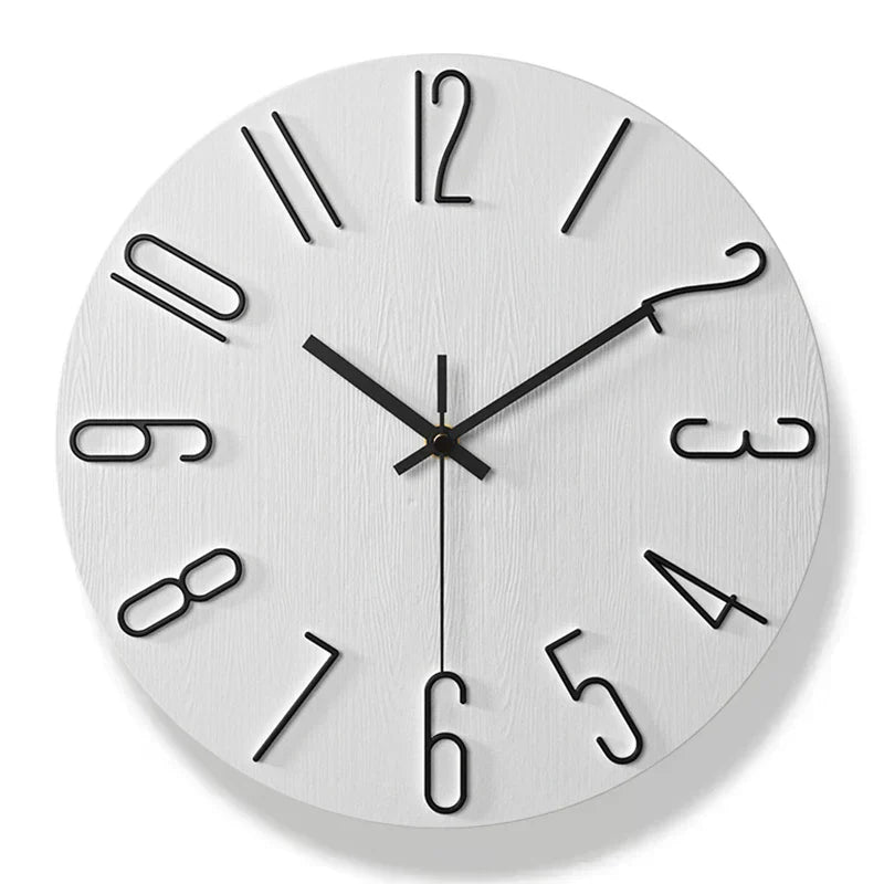 Frameless Wooden Wall Clock - Scandinavian Minimalist Design 8