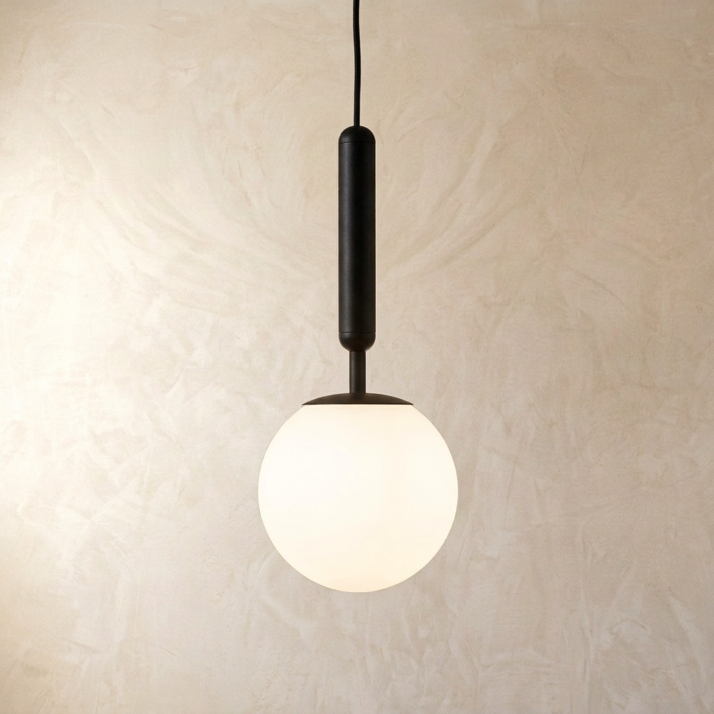 Frosted Globe Pendant Light - Soft Diffused Illumination for Kitchens 1