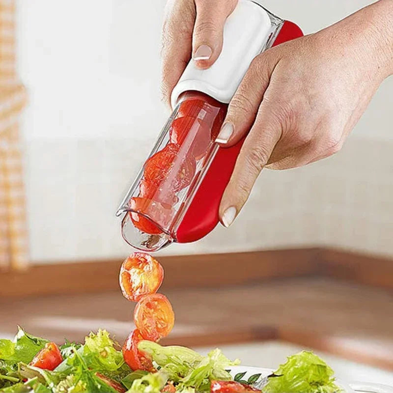 Fruit Slicer, Manual Operation, Concealed Blade, Multi Fruit Cutter 1