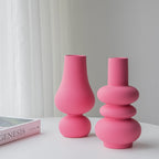 Fuchsia Abstract Ceramic Vase – Elegant Pink Decorative Vase with Glazed Finish and Modern Design 8