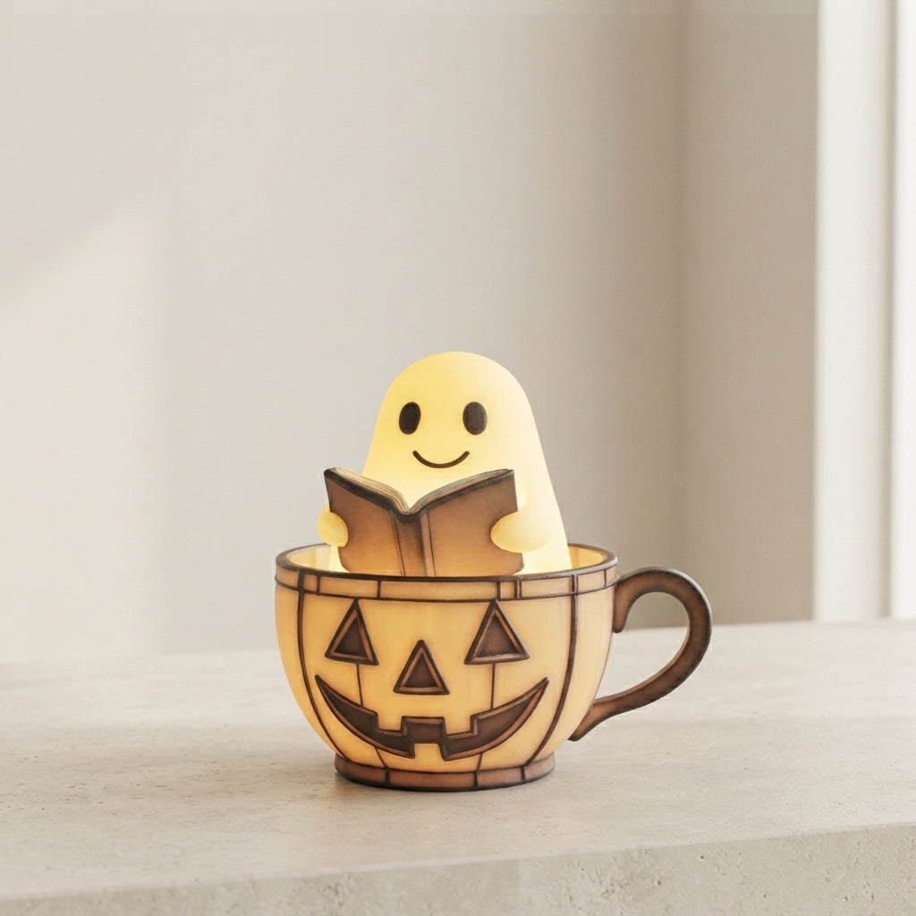 Halloween Ghost Figurine Decorative Light Reading Design