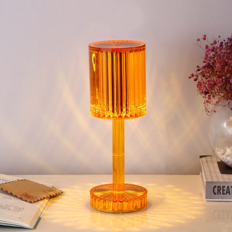 Geometric LED Table Lamp - Wireless Convenience & Modern Design 0