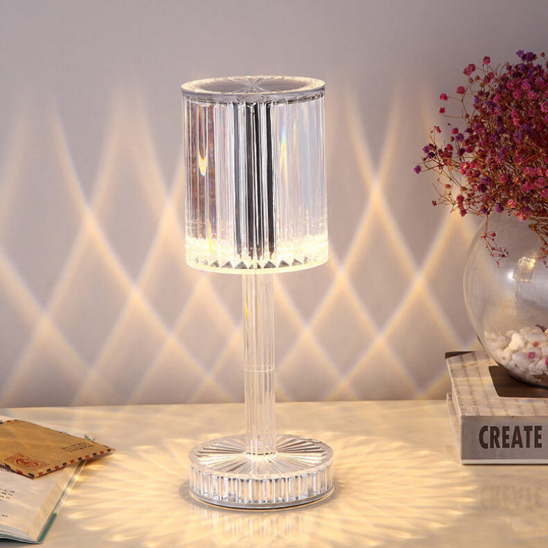 Geometric LED Table Lamp - Wireless Convenience & Modern Design 1