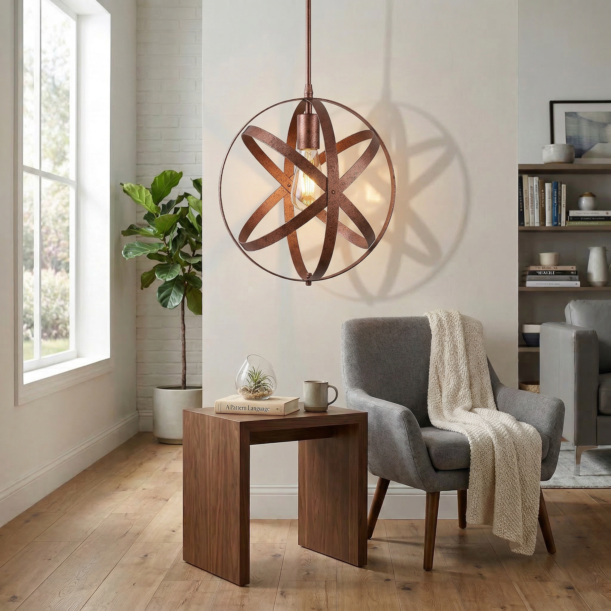 Geometric Pendant Light Metal Hanging Lamp Industrial Style 2