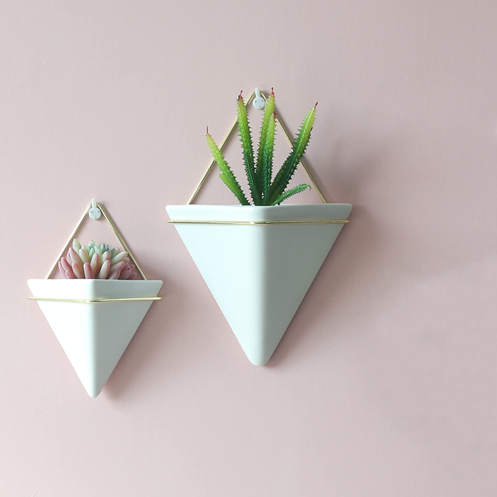 Geometric Terrarium Wall Hanging Planter Display for Succulents and Air Plants 1