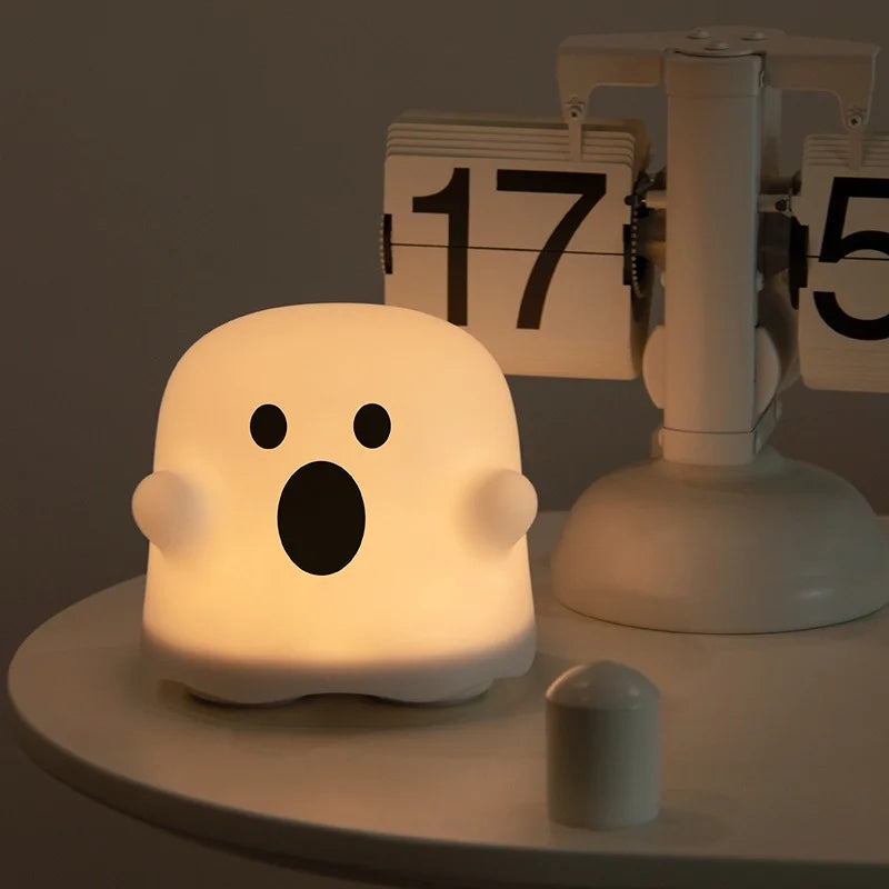 Ghost LED Night Light - Rechargeable Soft Glow with Timer for Kids 1