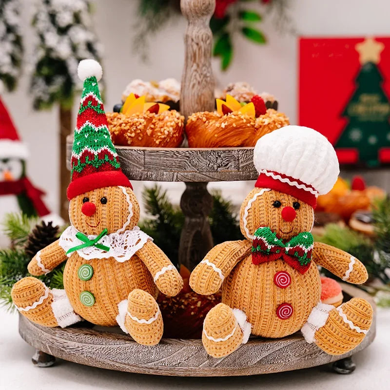 Gingerbread Man Christmas Ornament - Soft Textile Tree Decoration 2