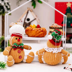 Gingerbread Man Christmas Ornament - Soft Textile Tree Decoration 4
