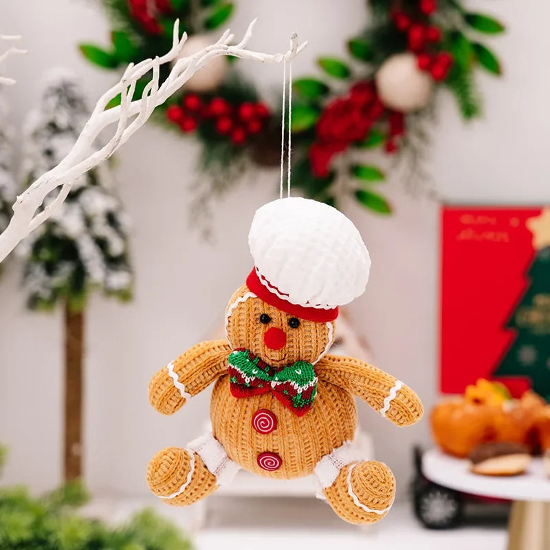 Gingerbread Man Christmas Ornament - Soft Textile Tree Decoration 7