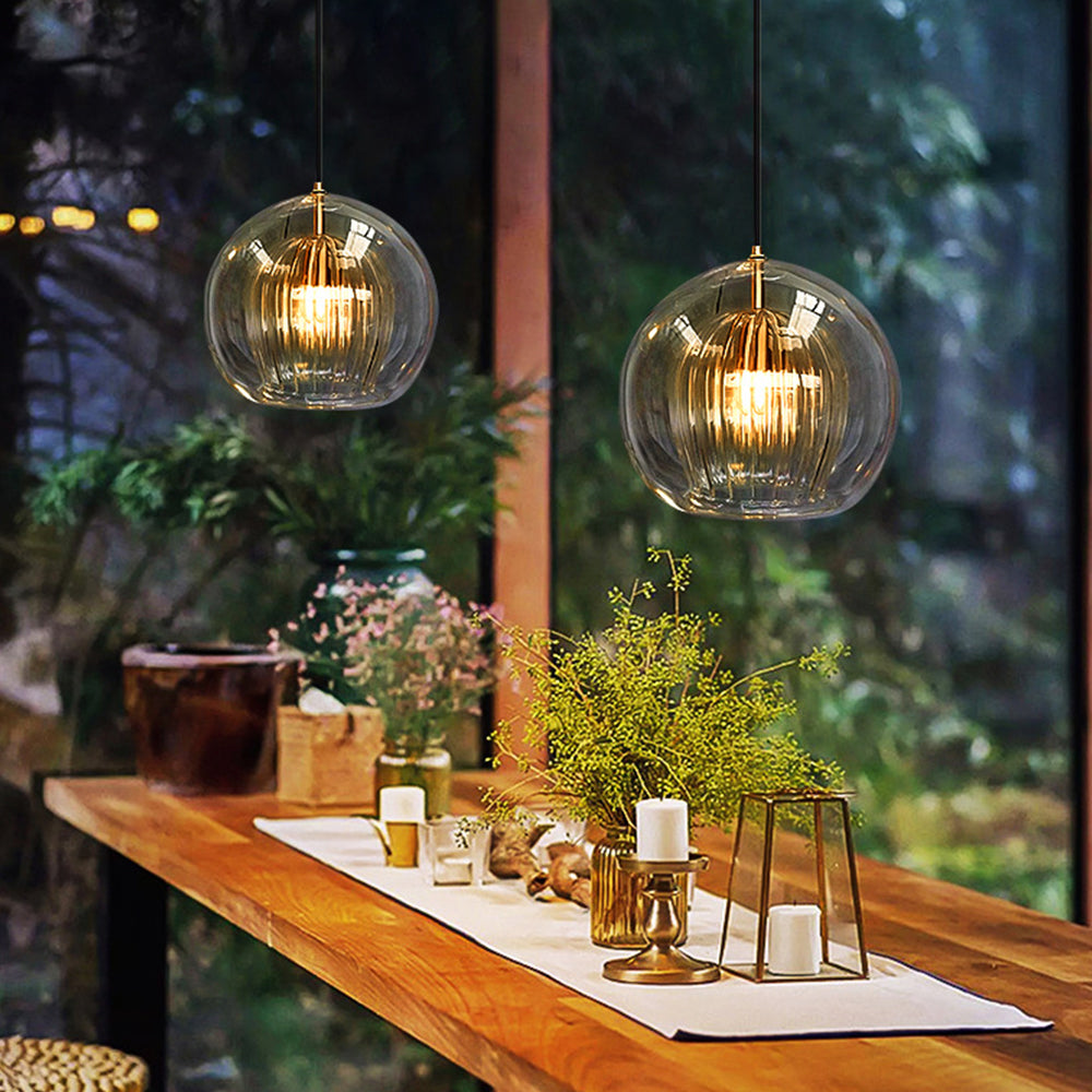 Glass Globe Pendant Light - Modern Kitchen Pendant Lighting 2