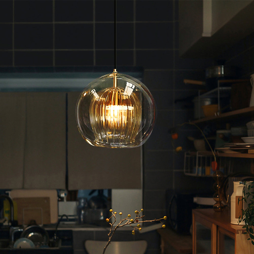 Glass Globe Pendant Light - Modern Kitchen Pendant Lighting 9