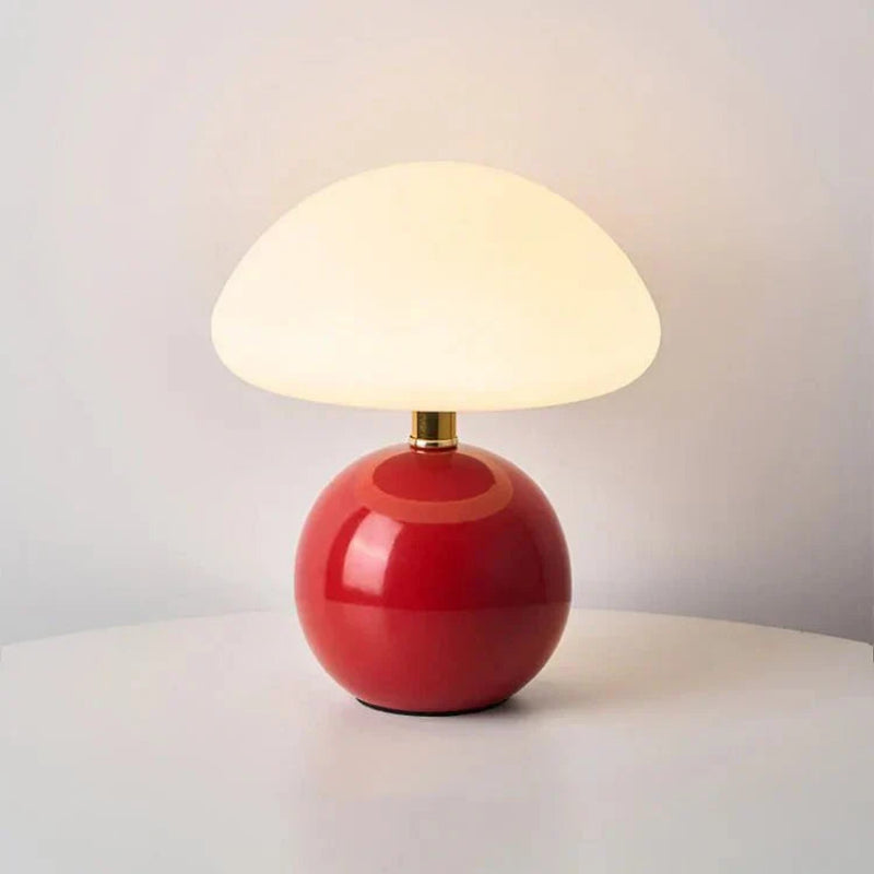 Glass Mushroom Table Lamp - Adjustable LED Light for Bedside & Desk 10